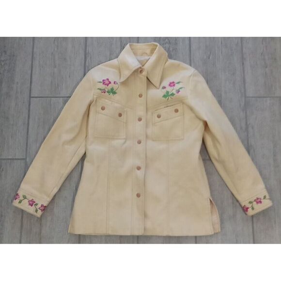 Womens Vegan Embroidered Western Jacket  Faux Leather Med Rondo by mr. murray - Picture 1 of 15